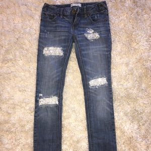 Free People Distressed Sparkle Jeans